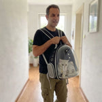 Mochila Transparente Transportadora para Gatos